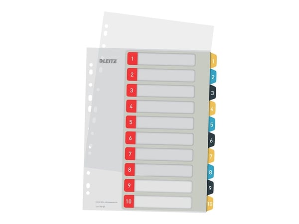 Leitz Cosy 1-10 Printable Index - Polypropylen (PP) - 300 mikroner - 1 ark indekskort