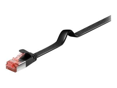 goobay - Koblingskabel - RJ-45 (hann) til RJ-45 (hann) - 3 m - U/FTP, PiMF - CAT 6 - flertrådet, flat - svart goobay - Koblingskabel - RJ-45 (hann) til RJ-45 (hann) - 3 m - U/FTP, PiMF - CAT 6 - flertrådet, flat - svart