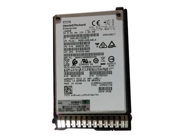 HPE Mixed Use - SSD - 1.6 TB - hot-swap - 2.5" SFF - SAS 12Gb/s - med HPE Smart Carrier