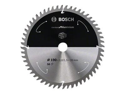 Bosch RUNDSAVKLKLINGE ACCU STD ALU B 190X20MM56T Bosch RUNDSAVKLKLINGE ACCU STD ALU B 190X20MM56T
