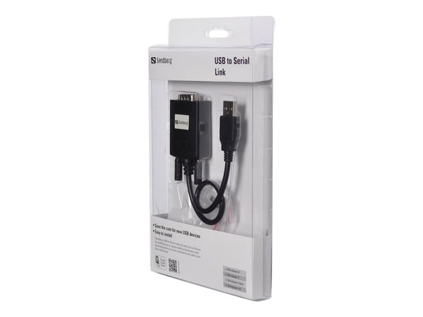Sandberg USB to Serial Link - Sarjasovitin - USB - RS-232