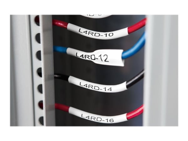 DYMO XTL Heat-Shrink Tube, 12mm, black on white - for XTL 500