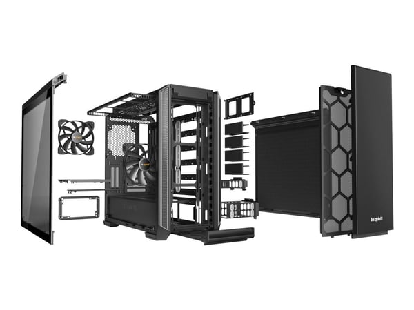 be quiet! Silent Base 601 Window - Tower - utvidet ATX (E-ATX) - sidepanel med vindu (herdet glass) - ingen strømforsyning (ATX / PS/2) - sølv - US...