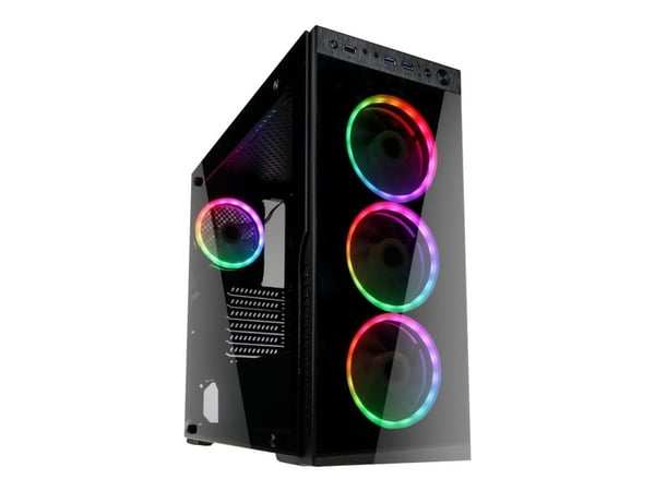 Kolink Horizon RGB - Tower - ATX - sidepanel med vindu - ingen strømforsyning (ATX) - svart