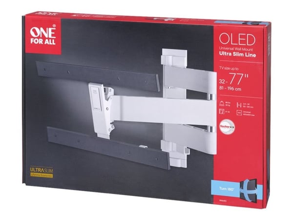 One For All WM 6453 - Brakett - full bevegelse - for OLED-display - aluminium, stål - skjermstørrelse: 32"-77" - veggmonterbar