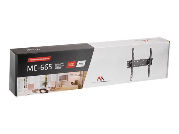 Maclean MC-665 - Brakett - for LCD-TV - metall - svart - skjermstørrelse: 32"-55" - veggmonterbar