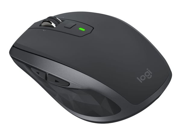 Logitech MX Anywhere 2S - Mus - laser - 7 knapper - trådløs - 2.4 GHz, Bluetooth  - grafitt