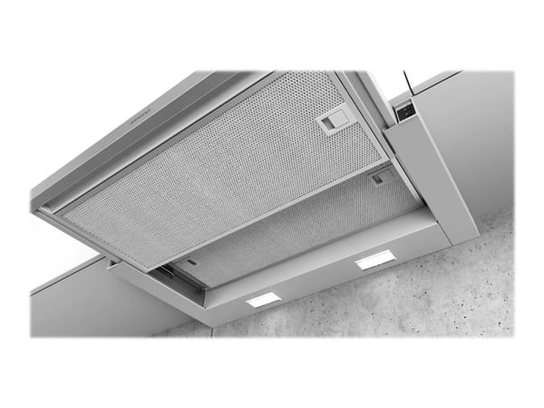 Siemens iQ100 LI64LA521 - Panser - teleskopisk - Nisje - bredde: 52.6 cm - dybde: 29 cm - ekstraksjon og resirkulasjon (-) - sølvmetallfarge