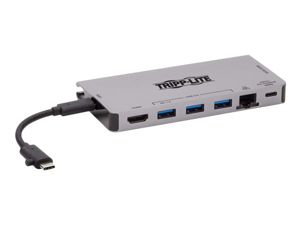 Eaton Tripp Lite Series USB C Docking Station USB Hub 4k w/ HDMI, Gbe Gigabit Ethernet, SD Card Reader, PD Charging - Dokkingstasjon - USB-C 3.1 / ...