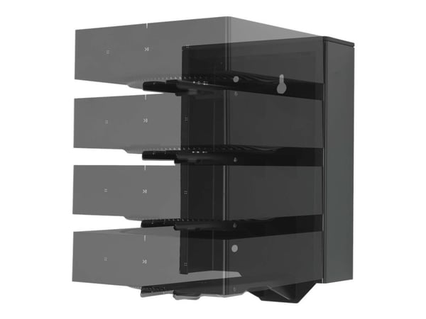 Flexson - Brakett - for 4 audio amplifiers - stål - svart - veggmonterbar, skrivebordsmonterbar - for Sonos Amp