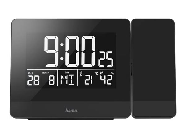 Hama Plus Charge - Alarmklokke - elektronisk - skrivebord - svart
