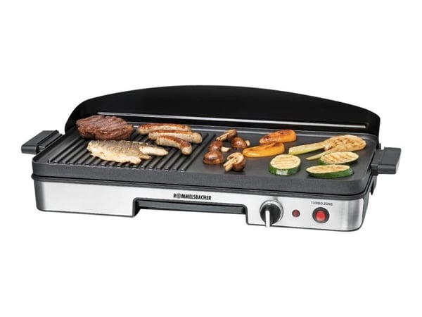 Rommelsbacher BBQ 2003 - Grill - elektrisk - 1250 kvadratcentimeter - rustfritt stål / svart