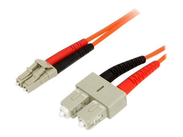 Startech 1m Fiber Optic Cable - Multimode Duplex 62.5/125 - LSZH - LC/SC - OM1 - LC to SC Fiber Patch Cable (FIBLCSC1) - Nettverkskabel - LC multim...