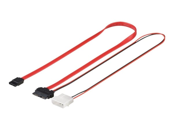 goobay - SATA-kabel - SATA, 2 pin Molex (P) til Slimline SATA (P) - 30 cm
