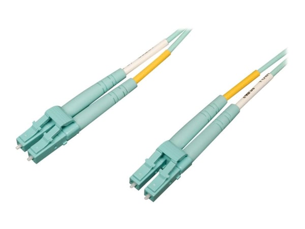 Tripp Lite 1M 10Gb/100Gb Duplex Multimode 50/125 OM4 LSZH Kuituliitäntäkaapeli LC/LC Aqua 1 Meter - Liitäntäkaapeli - LC multimode (uros) LC multim...