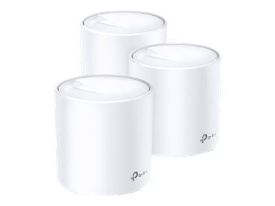 TP-Link Deco X20 - Wi-Fi-system (3 routere) - GigE - 802.11a/b/g/n/ac/ax - Mesh router Wi-Fi 6