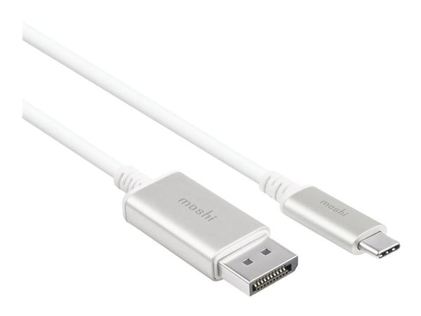 Moshi - DisplayPort-kaapeli - USB-C (uros) - DisplayPort (uros) - Thunderbolt 3 / DisplayPort 1.3 - 1,5 m - 5K-tuki - valkoinen - valkoinen