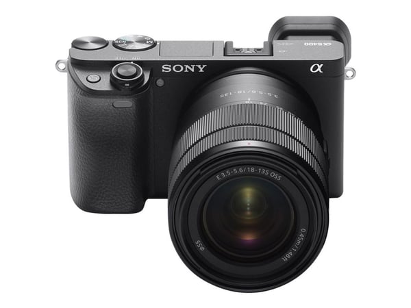 Sony a6400 ILCE-6400M - Digitalkamera - spegellöst - 24.2 MP - APS-C - 4 K / 30 fps - 7.5x optisk zoom E 18-135mm OSS lins - Wi-Fi, NFC, Bluetooth ...