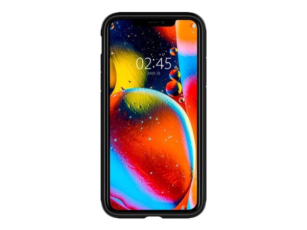 Spigen Tough Armor - Baksidesskydd för mobiltelefon - polykarbonat, termoplastisk polyuretan (TPU) - svart - för Apple iPhone 11