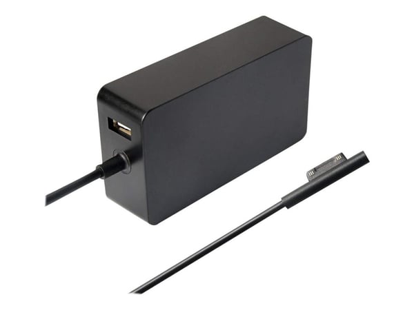 CoreParts - Strømadapter - AC - 60 watt - svart - for Microsoft Surface Pro (I midten av 2017), Pro 3, Pro 4, Pro 6, Pro 7