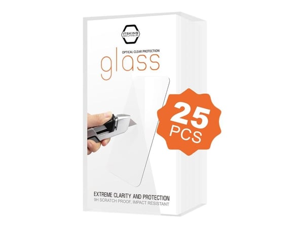 ITSKINS - Skjermbeskyttelse for mobiltelefon - 2.5D - glass - 6.1" - gjennomsiktig (en pakke 25) - for Apple iPhone XR