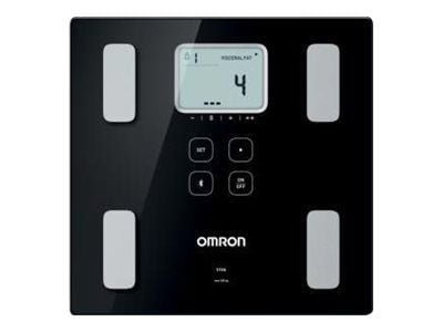 Omron VIVA, Sähkökäyttöinen henkilövaaka, 150 kg, 100 g, Musta, kg/lb, Neliö