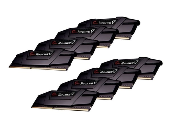 G.Skill Ripjaws V - DDR4 - sett - 256 GB: 8 x 32 GB - DIMM 288-pin - 3600 MHz / PC4-28800 - CL18 - 1.35 V - ikke-bufret - ikke-ECC - klassisk svart