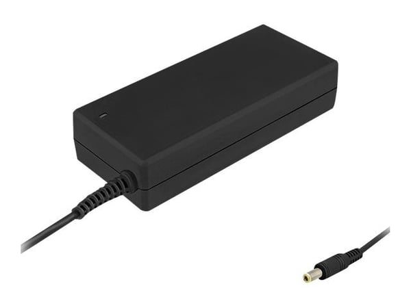 Qoltec - Strømadapter - AC 100-240 V - 90 watt - svart
