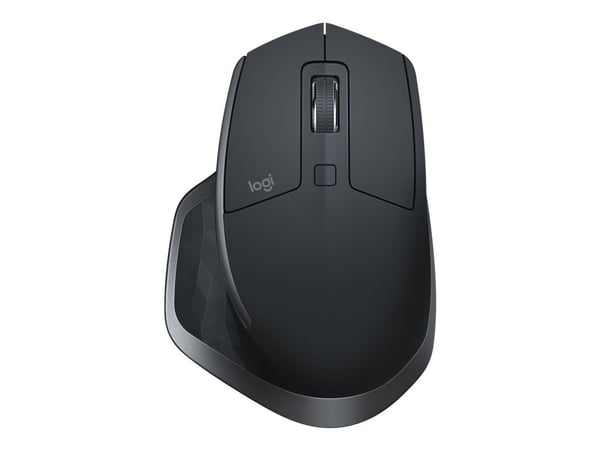 Logitech MX Master 2S - Mus - laser - 7 knapper - trådløs - 2.4 GHz, Bluetooth - USB Logitech Unifying-mottaker - grafitt - for Komplett Office Mic...