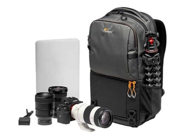 Lowepro Fastpack BP 250 AW III - Ryggsekk for kamera med linser og nettbrett/notebook - PU-belagt stoff - grå - 13"
