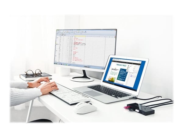 Ugreen - USB-periferdelesvitsj - 4 x SuperSpeed USB 3.0 - stasjonær