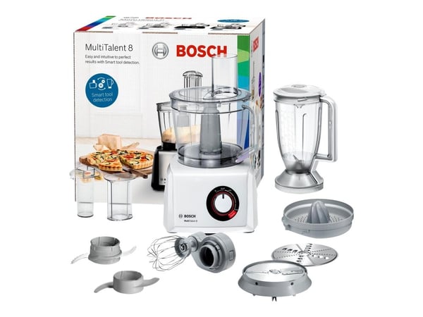 Bosch MultiTalent 8, 3,9 L, Läpikuultava, Valkoinen, Rotaatio, 1,5 L, Teho, 2 levyt