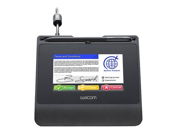 Wacom STU-540 - Signaturterminal m/ LCD-skjerm - 10,8 x 6,5 cm - elektromagnetisk - kabling - seriell, USB 2.0 - svart