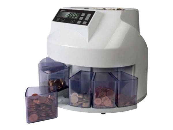 Safescan 1250 - Myntteller / sorterer - EUR - hvit