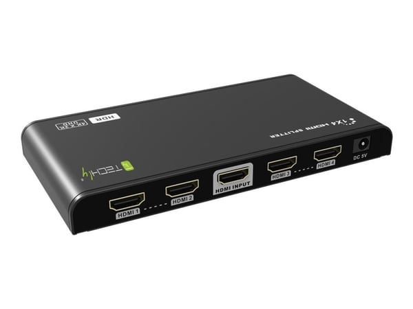 TECHly HDMI2.0 Splitter 4K 4 ways HDR - Video/lyd-splitter - 4 x HDMI - stasjonær