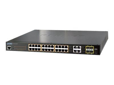 PLANET GS-4210-24PL4C, Hallittu, L2/L4, Gigabit Ethernet (10/100/1000), Power over Ethernet -tuki, Telineasennus, 1U