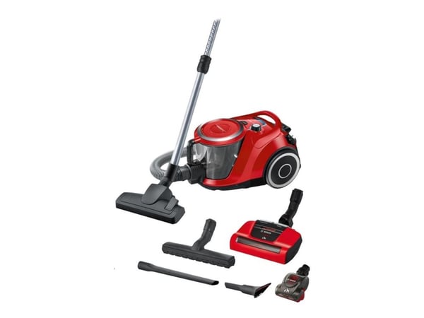 Bosch BGS41PET1 - Støvsuger - kanister - uten pose - rød