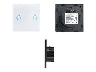 Maclean Energy MCE704W - Touch light switch - 2 vippbrytare - AC 110-240 V - vit