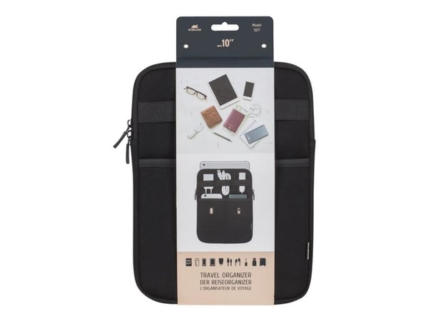 Riva Case Antishock 5617 Travel Organizer - Eske for nettbrett - neopren - mørkesvart - 10.1"
