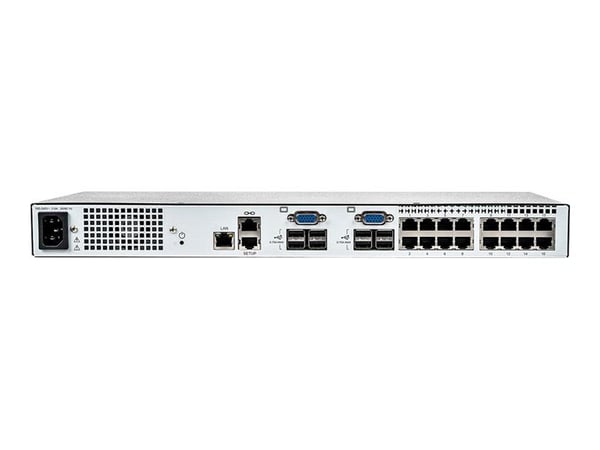 Avocent AutoView AV3216 - KVM-svitsj - 16 x KVM port(s) - 2 lokalbrukere - 1 IP-bruker - rackmonterbar
