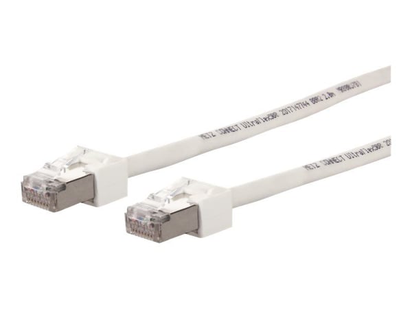 METZ CONNECT Ultraflex500 - Koblingskabel - RJ-45 (hann) til RJ-45 (hann) - 2 m - SFTP - CAT 6 - med støvel, halogenfri - hvit