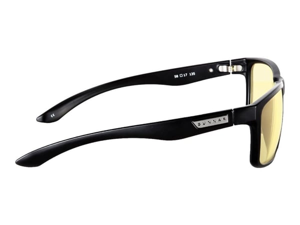GUNNAR INTERCEPT - Briller - for datamaskin - medium stor - full kant - ramme: onyks - linse: ravgul
