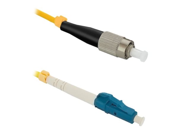 Qoltec Simplex - Koblingskabel - FC/UPC (hann) til LC/UPC (hann) - 15 m - fiberoptisk - simpleks - 9 / 125 micron - G.652D - halogenfri