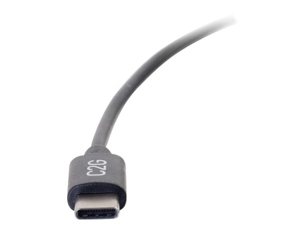 C2G 0.9m (3ft) USB C-kaapeli - USB 2.0 (3A) - M/M USB Type C-kaapeli - Musta - USB-kaapeli - USB-C (han) til USB-C (han) - USB 2.0 - 3 A - 90 cm - ...