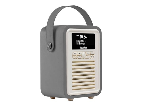 ViewQuest Retro Mini - Bærbar DAB-radio - 5 watt - grå