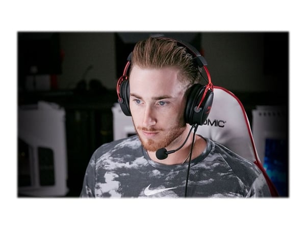 HyperX Cloud Alpha - Gaming - hodesett - full størrelse - kablet - 3,5 mm jakk - svart, rød