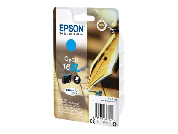 Mustekasetti epson 16xl c13t16324012, 6,5 ml, syaani