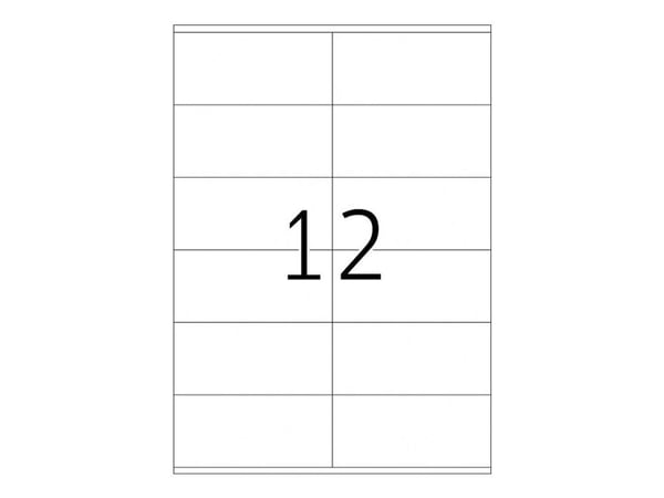HERMA Premium - Papir - matt - permanent selv-adhesiv - hvit - 105 x 48 mm 2400 etikett(er) (200 ark x 12) laminerte etiketter