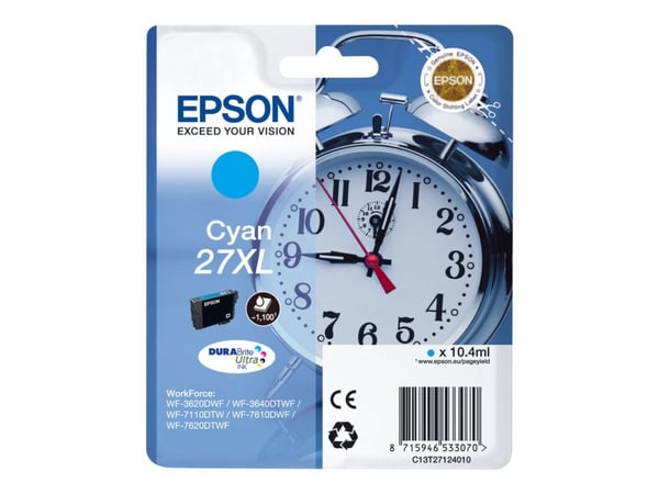 Epson T2712 Cyan XL-blekk DURABrite C13T27124010