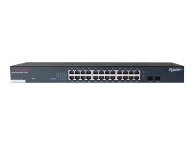 Longshine LCS-GS9126, Hallitsematon, Gigabit Ethernet (10/100/1000), Täysin kaksipuolinen, Telineasennus, 1U